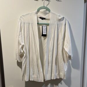 JEANNE PIERRE Cream Open-Front Cardigan